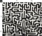 Geometric Maze Mudcloth Black And Cream Modern Design Abstract Lines Art Custom Printed Fabric by Spoonflower Various Fabrics by the Yard or Fat Quarter
